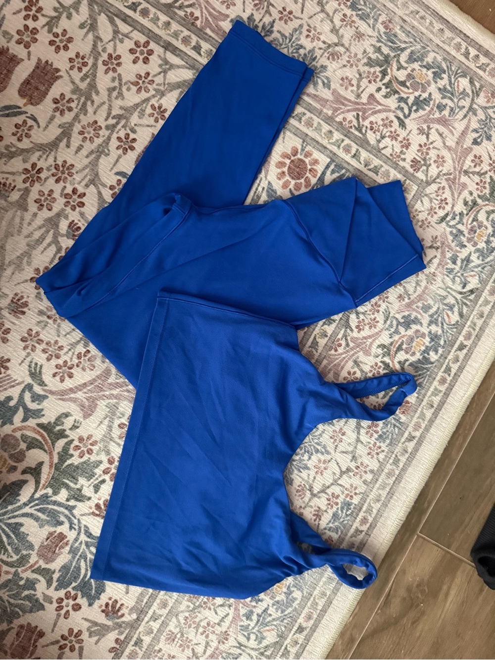 Cobalt Blue High-Waist Leggings and Tank Set